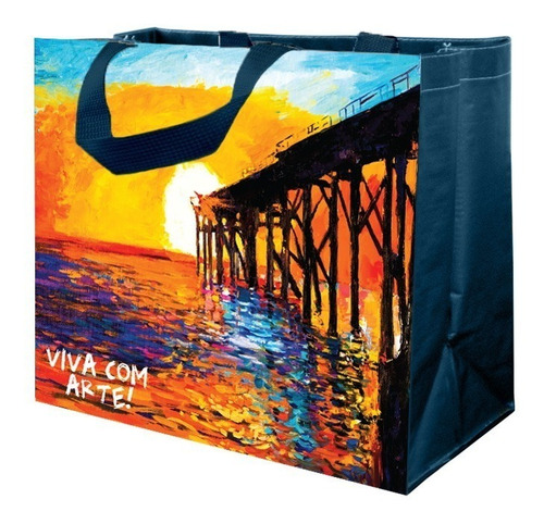 Imagem 7 de 8 de Sacola Retornável De Ráfia (ecobag) 100pcs - Coleção Pintura