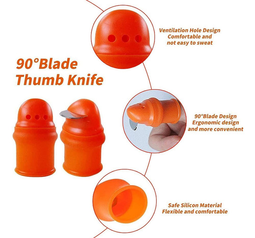 Mz 14ps Cuchillo Pulgar Silicona For Jardinería For