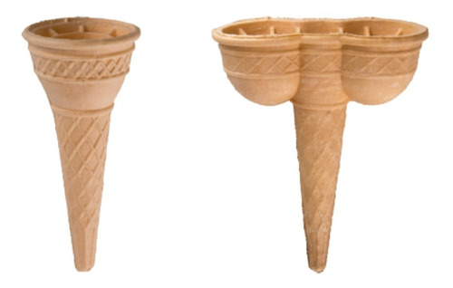 Imagen 1 de 5 de Combo Cucurucho Cono 70 Cono Doble A R Para Helado 8 Cajas