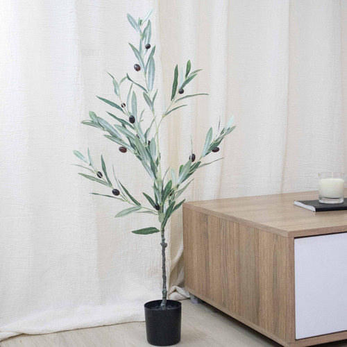 Planta Olivo Artificial 85cm C/maceta Calidad Premium