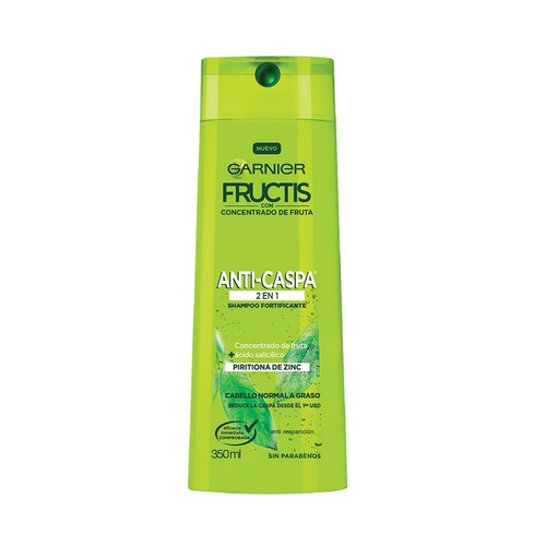 Imagen 2 de 4 de Shampoo Anticaspa 2 En 1 Fructis