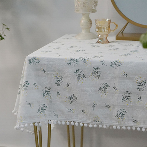Mantel Rectangular De Algodón Lilacstassels Para Decoración