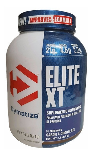 Proteina Dymatize Elite Xt 4 Lbs (53 Srvs) Los Sabores Sabor Chocolate