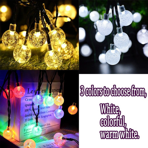 Decoraciones Navideñas 100 Luces De Guirnalda Led Solares