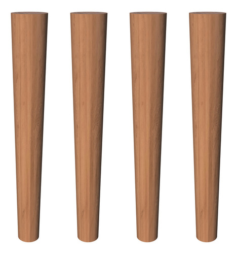 Kit 4 Pés Palito 100% Madeira Maciça 35cm P/ Rack Sofá Mesa De Cabeceira Aparador Buffet Puff Mesas Laterais Mesas De Centro Penteadeira Jm3 Móveis