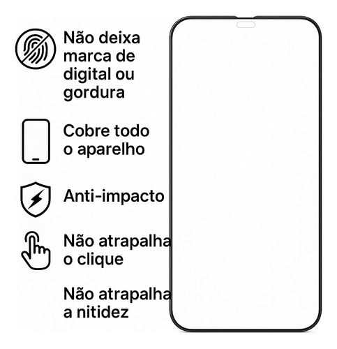 Kit Pelicula 3d E Capa De Silicone Para iPhone 13 Pro Max