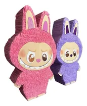 Comprar Piñata Cumpleaños Labubu Reutilizable Rosa Labubu Geométrico Grande