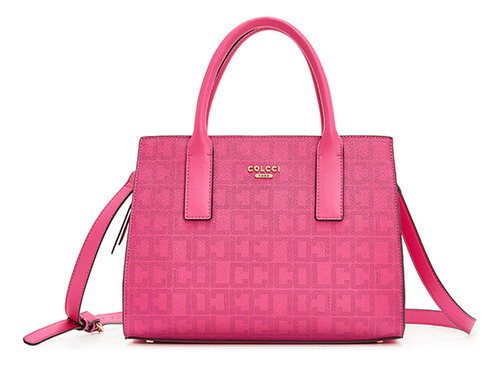 Bolsa Tote Colcci Monograma Ve24 Rosa Feminino