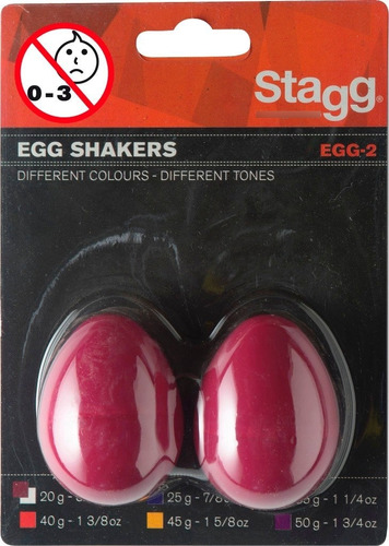 Shakers Stagg Huevos Rítmicos Par Rojo 25 Gr Seg-2rd