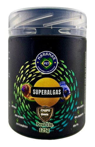 Ração Para Peixes Superalgas 125g Chips 4mm Maramar