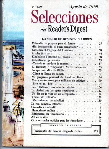 Selecciones Del Reader´s Digest Nº345 Agosto 1969
