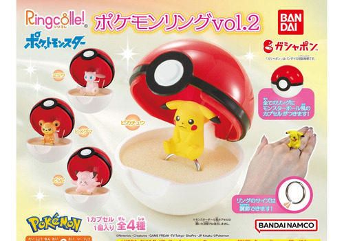 Figura De Clefairy En Anillo, Pokemon Ringcolle Gashapon