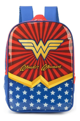 Mochila Wonder Woman De Costas Escolar Infantil Meninas