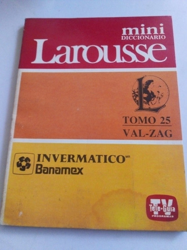 Mini Diccionario Larousse Tele-guía Tomo 25 Val-zag