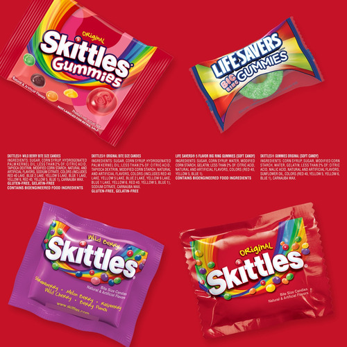 Bolsa Variado De Gomitas Skittles Y Salvavidas, Tamaño 526 G