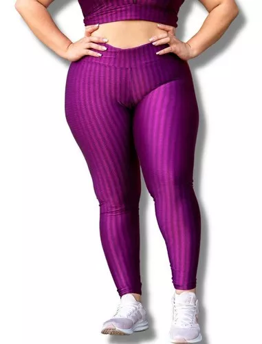 Legging 3D Fitness Plus Size Ciclame