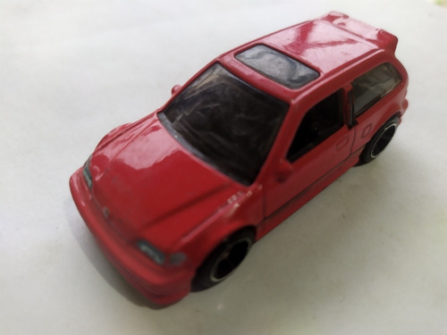 Hot Wheels 1990 Honda Civic Ef Red  2014 Nightburnerz Car