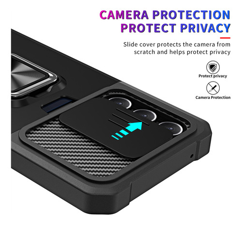 Funda Armor Para Samsung Galaxy A16 A26 A36 A56 5g A06 A15 A25 A35 A55 A14 A34 A54 Con Lente Deslizante Protectora Con Tarjetero Slo
