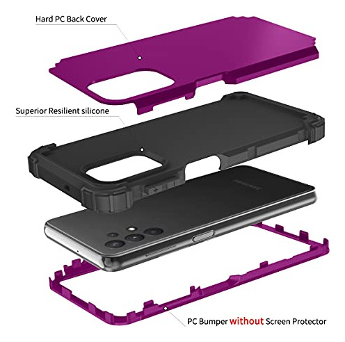 Funda Para Galaxy A32 5g Deep Morado 6.5 PuLG Plastico Duro