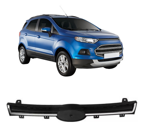 Parrilla Superior Ford Ecosport Kinetic 2012/2017 Gris Claro