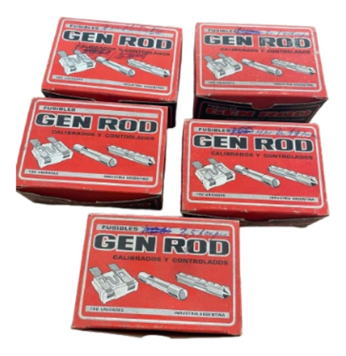 Fusible Gen Rod Vidrio 5 Packs De 5 Unid. Caja. 27 M/m 14 A