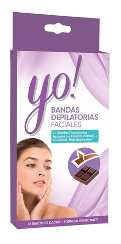 Yo! Bandas Depilatorias Faciales Extractos De Cacao 12 Und