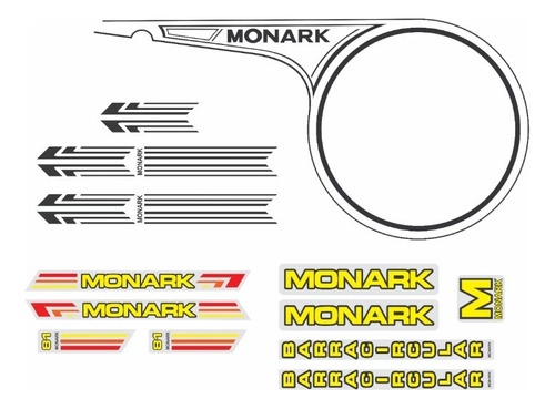 Adesivo Para Monark Barra Circular 1981 - Frete Grátis