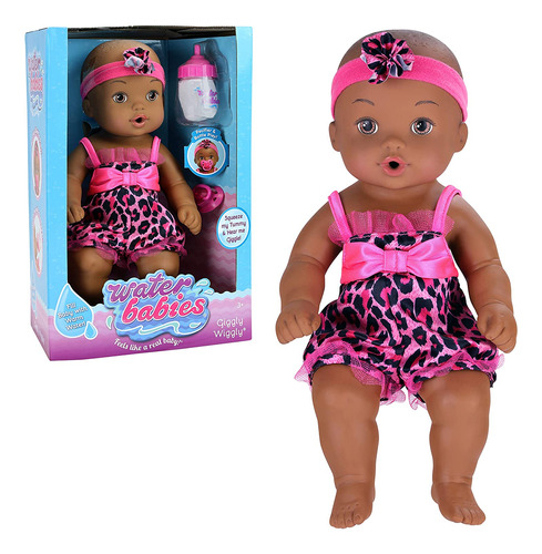 Muñeca Waterbabies Giggly Wiggly Pink Safari Llena De Agua