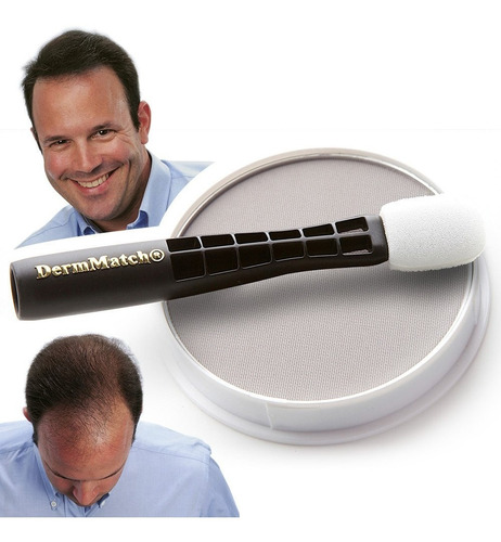 Grisplata Maquillaje Cubre Calvicie Espesor Cabello Dermatch Tono Gris Plata