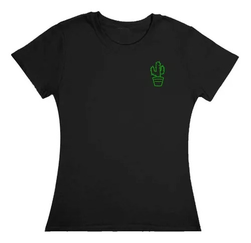 Remera Cactus Maceta  Tendencia Unisex