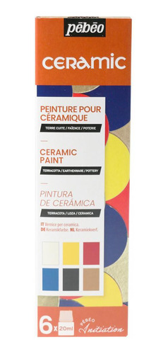 Set Pébéo Initia Ceramic 6 Cores 20ml 756451