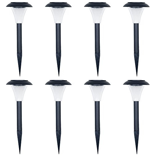 Solar Powered Lights (set Of 8)- Led Outdoor Stake Spot...