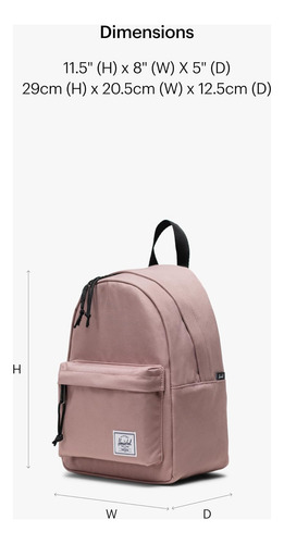 Herschel Supply Co. Herschel Classic Mini Mochila, Rosa Ceni