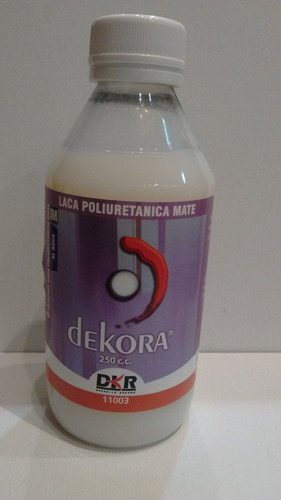 Laca Poliuretanica Al Agua Dekora  Mate 250 C.c