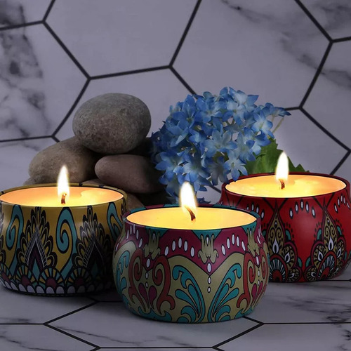 Ms Latas Decoradas Para Fabricación Velas Aromáticas 20 Pzs
