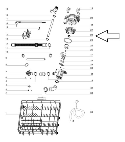 Retentor Motor De Lavagem Lavalouças Electrolux A07971901