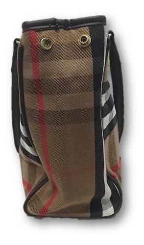 Imagen 3 de 6 de Bolso De Dama Diseño Tipo Franela Cuadros Café Vel4gt30