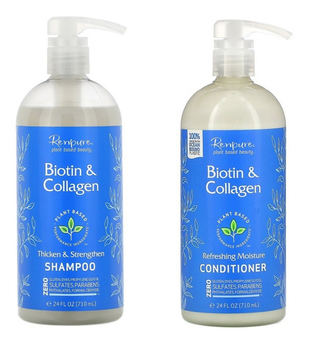 Renpure Biotina Y Colágeno Shampoo Y Acondicionador · Fuerza