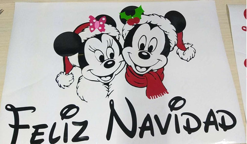 Vinil Decorativo Para Ventanas Mickey Mouse Navidad Vc6788