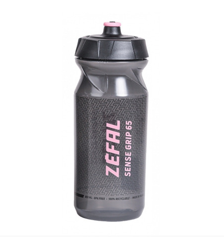 Caramañola Zéfal Sense Grip M65 Negra/rosa 650ml - Bpa Free