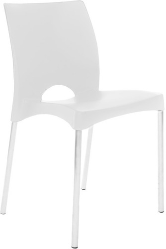 Silla Comedor Boston Interior Exterior Pvc Prestigio Blanca