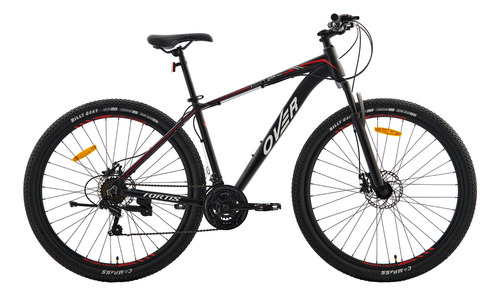 Bicicleta Mtb Overtech R29 Aluminio Full Shimano Fr Disco Pp Color Negro/Rojo/Blanco Tamaño del cuadro L