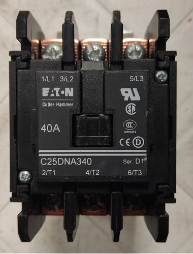 Contactor Eaton C25dna340 40 Amp Trifasico, Bobina 24v.