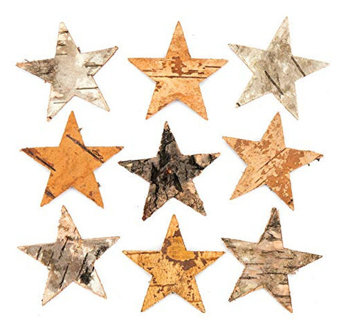 Corteza Estrellas, 6cm, Natural 30 Piezas