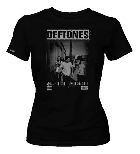 Camiseta Deftones Aorunf The Fur 1997 Integrantes Mujer Dbo