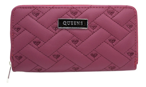 Queens Billetera Mujer Cuero Sintético Urbana Qw13 2z Bordo