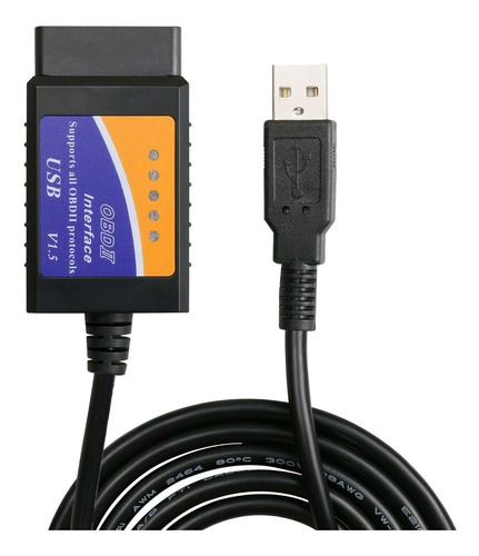 Adaptador De Cable Usb Obd2 Elm327 V1.5 Para Escáner Can-bus