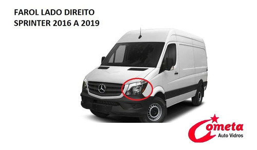 Farol Lado Direito Sprinter 2016 A 2019