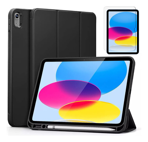 Pack Mica + Smart Case Para iPad 10ma Gen 10.9 A2696 A2757 