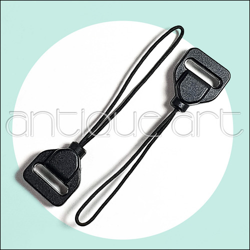 A64 2x Loops Extensor Correa Camara Hand Neck Strap Black (Usado)